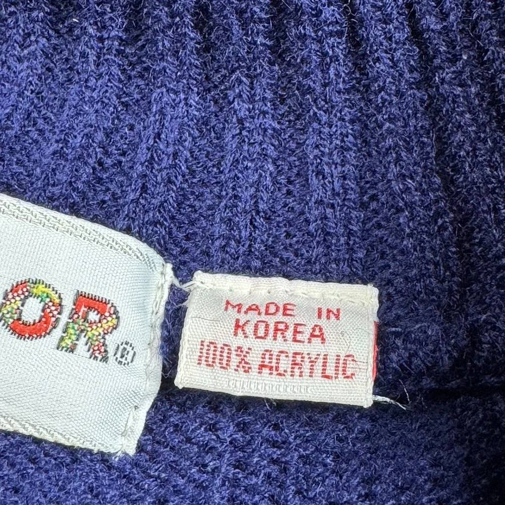 Vintage McGregor Sweater Mens Medium Knit Cardigan 80s 90s Grandpa Preppy Blue
